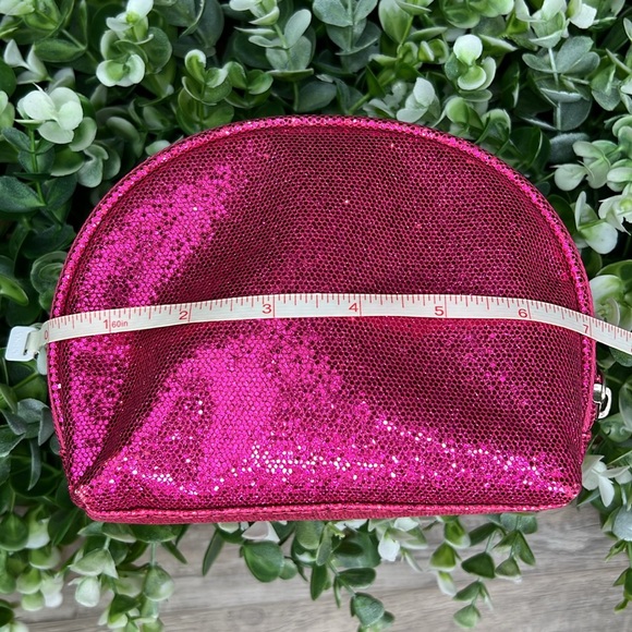 Glitter Pink Sparkly Metallic Cosmetic Bag - Picture 12 of 15